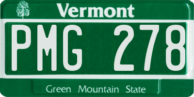 VT license plate PMG278