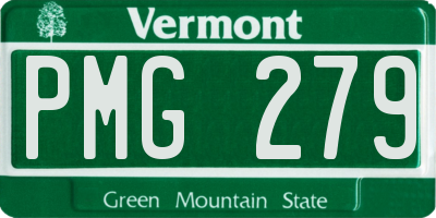 VT license plate PMG279