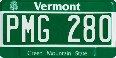 VT license plate PMG280
