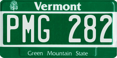 VT license plate PMG282