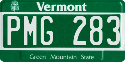 VT license plate PMG283