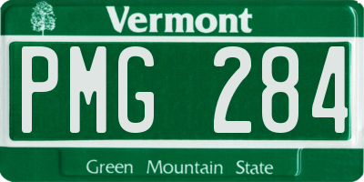 VT license plate PMG284