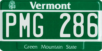 VT license plate PMG286
