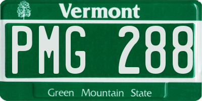 VT license plate PMG288
