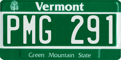 VT license plate PMG291
