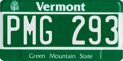 VT license plate PMG293