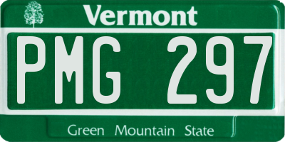 VT license plate PMG297