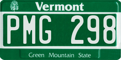 VT license plate PMG298