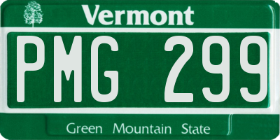 VT license plate PMG299