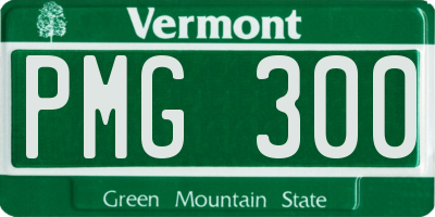 VT license plate PMG300