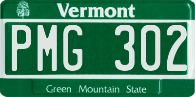 VT license plate PMG302