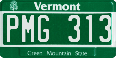 VT license plate PMG313