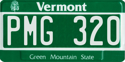 VT license plate PMG320