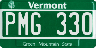 VT license plate PMG330