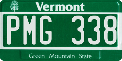 VT license plate PMG338