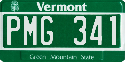 VT license plate PMG341