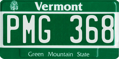 VT license plate PMG368