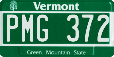 VT license plate PMG372