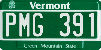 VT license plate PMG391