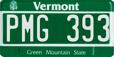 VT license plate PMG393