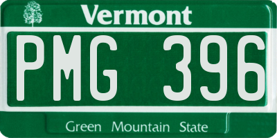 VT license plate PMG396