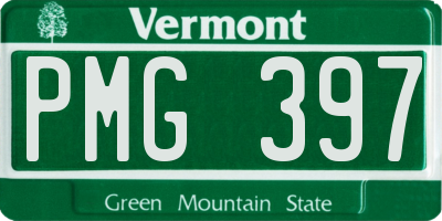 VT license plate PMG397