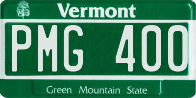 VT license plate PMG400