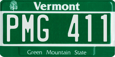 VT license plate PMG411