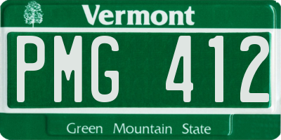 VT license plate PMG412