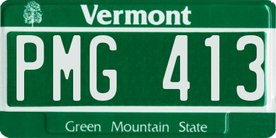 VT license plate PMG413