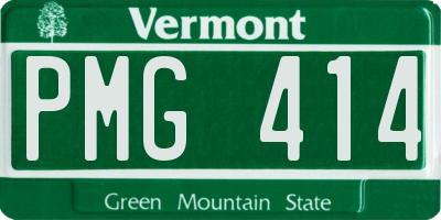 VT license plate PMG414