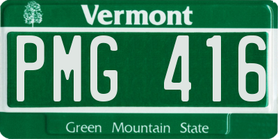 VT license plate PMG416