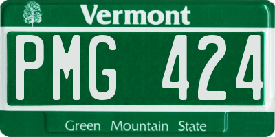 VT license plate PMG424