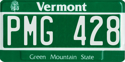 VT license plate PMG428