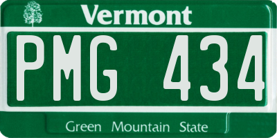 VT license plate PMG434