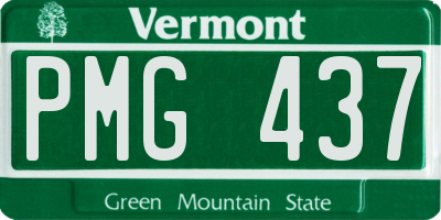 VT license plate PMG437