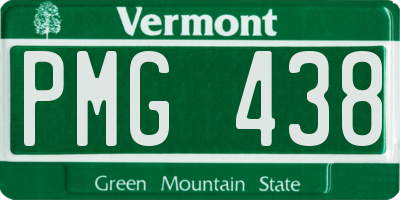 VT license plate PMG438