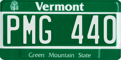 VT license plate PMG440