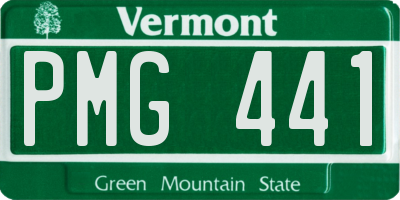 VT license plate PMG441