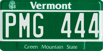 VT license plate PMG444