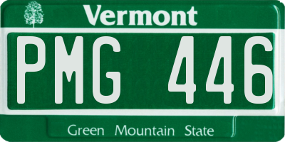 VT license plate PMG446