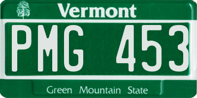 VT license plate PMG453