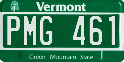 VT license plate PMG461