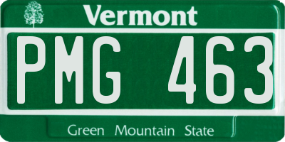 VT license plate PMG463