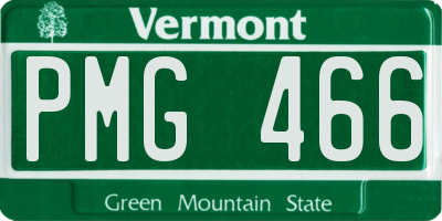VT license plate PMG466