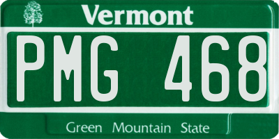 VT license plate PMG468