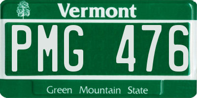 VT license plate PMG476