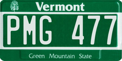 VT license plate PMG477