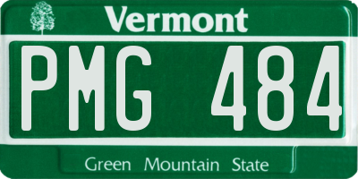 VT license plate PMG484