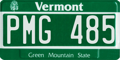 VT license plate PMG485